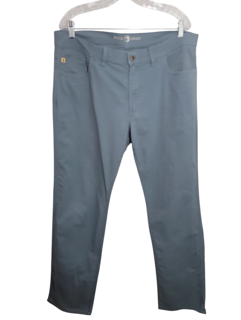 Duck Head men's slate blue chino pants size 38x34 straight leg flat front casual